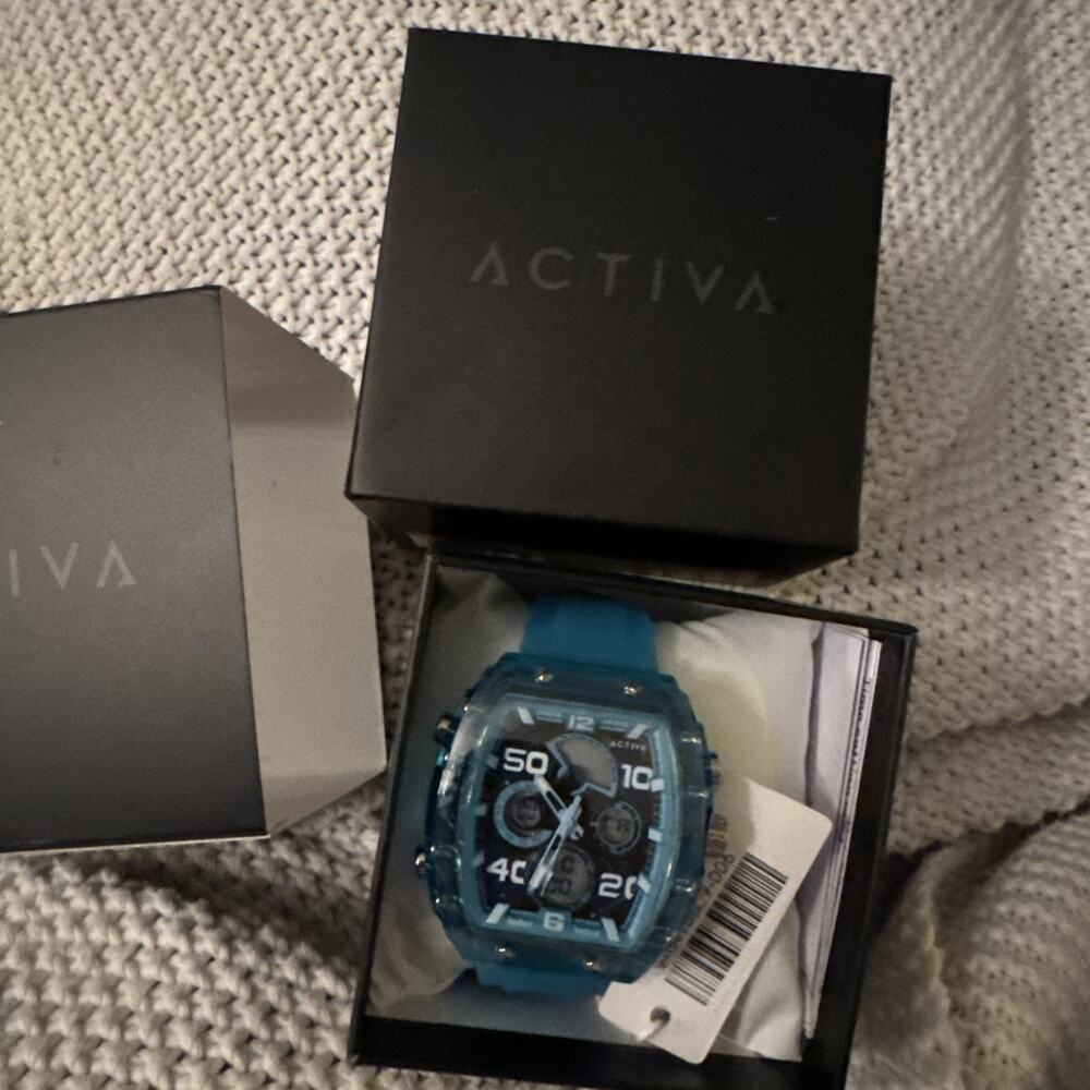 NEW Activa X Invicta Vion X ACW8109-006 45mm Light Blue Digital Men's Watch